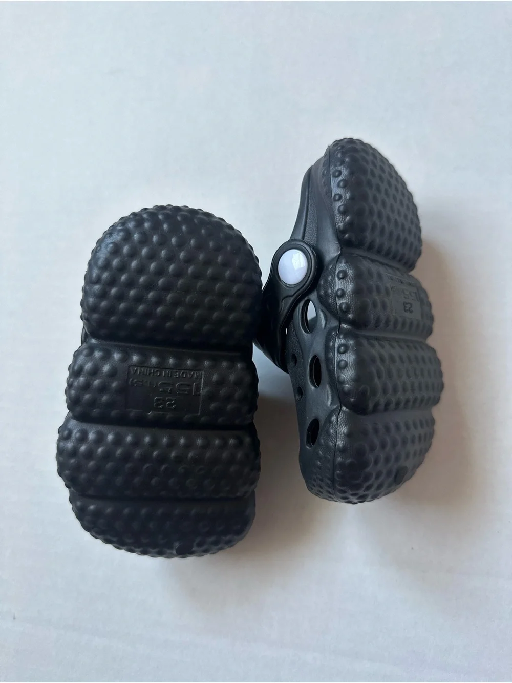 Kids Black Slip-On Clog Shoes